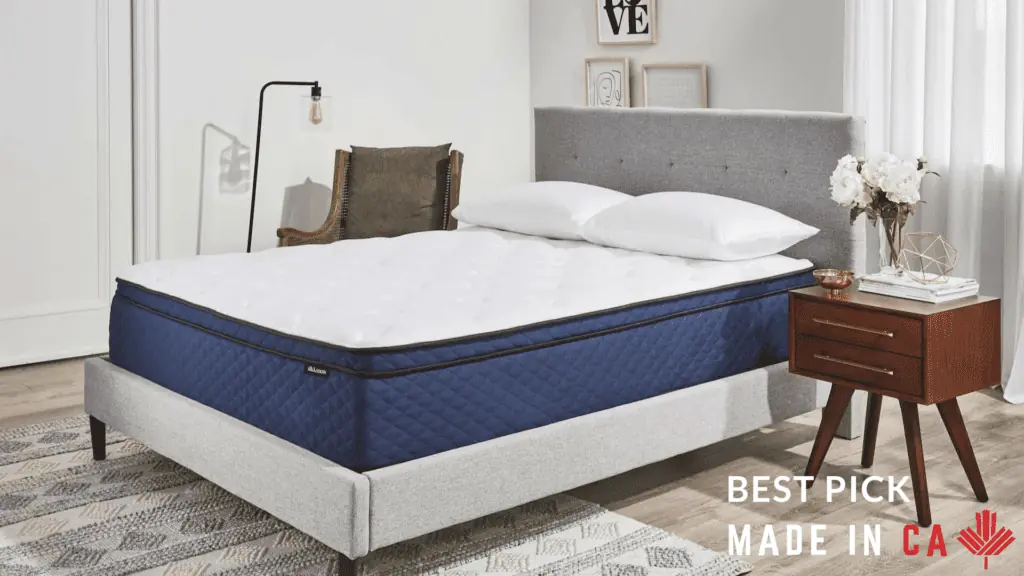 Silk & Snow Hybrid Mattress on Platform Bed Frame