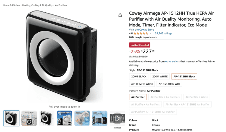 Amazon Canada Coway Airmega AP-15112HH