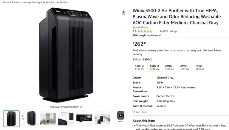 Amazon Canada Winix 5500-2