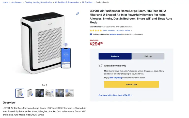 Best Buy Canada Levoit 100S
