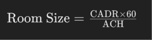 Room Size CADR Calculation