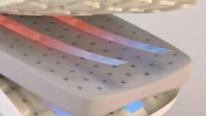 A look at the cooling layers of the Casper Foam Pillow with Snow Technology