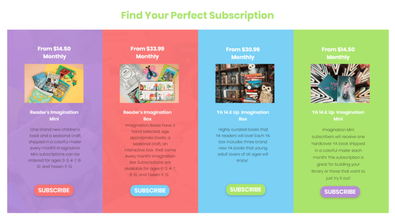 Owl Post Books Subscription Tiers