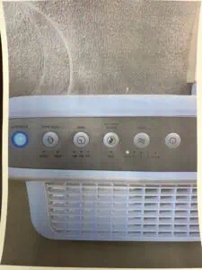 Buttons on the Coway Air Purifier