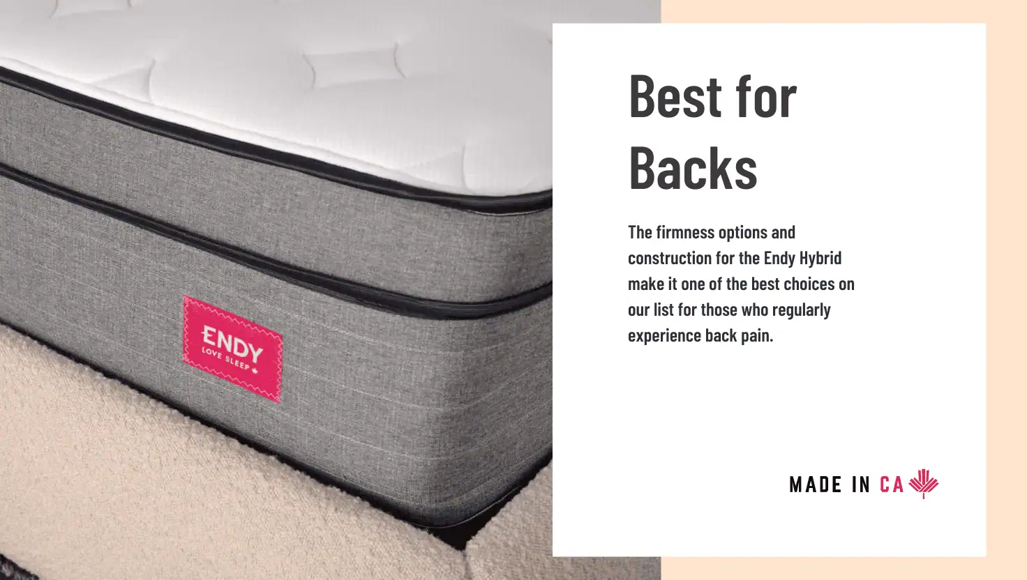 Endy Hybrid Best Soft Mattress Feature