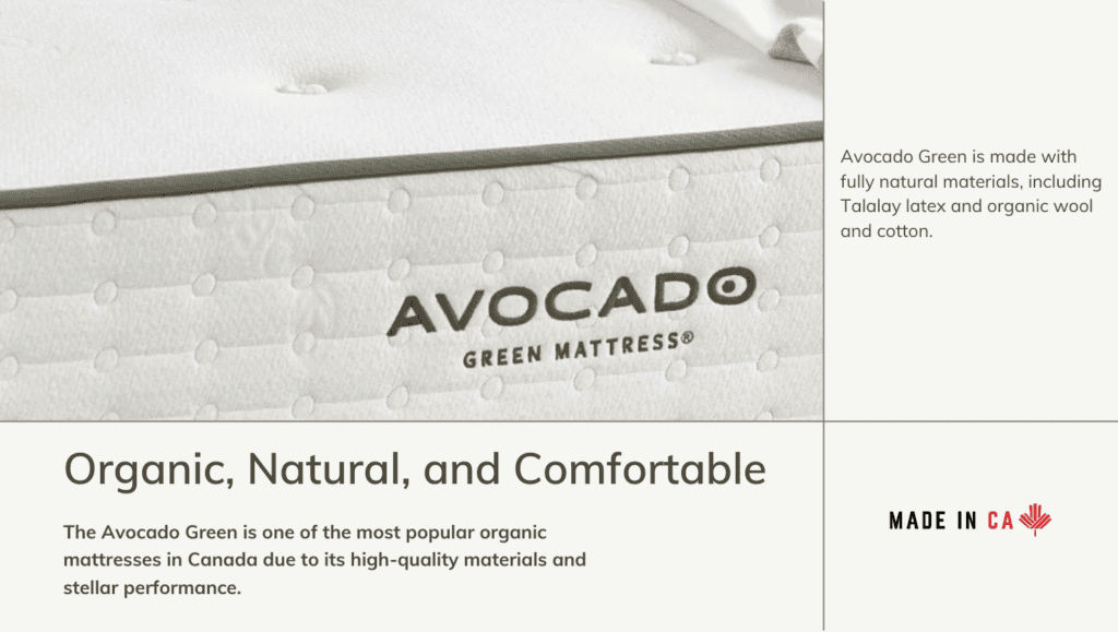 Ultimate Mattress Avocado Green Materials