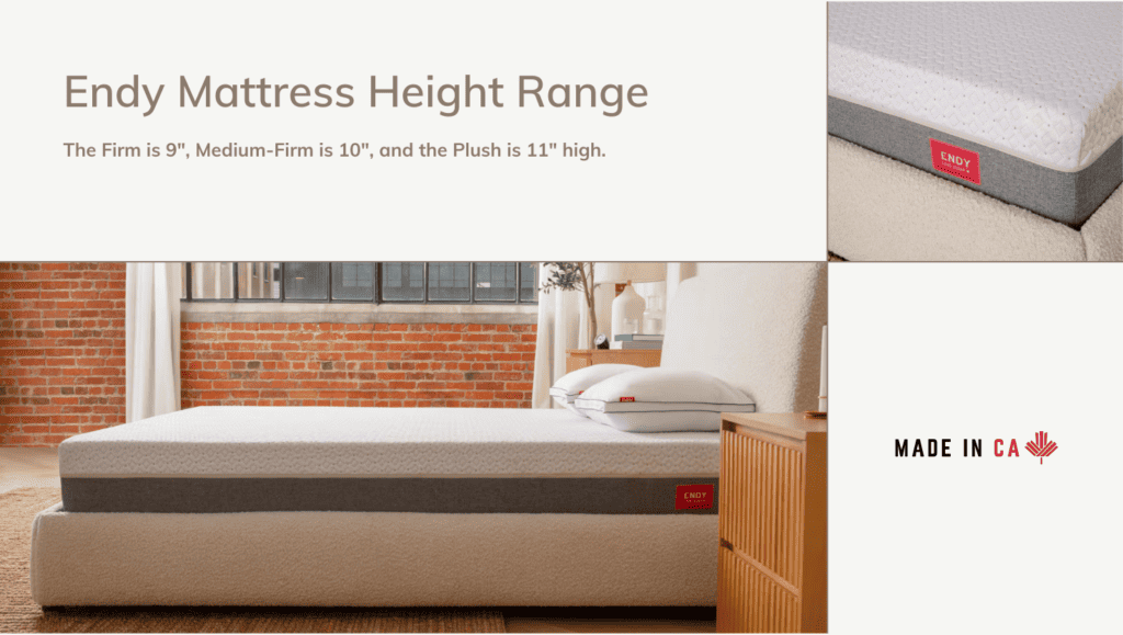 Ultimate Mattress Endy Mattress Height Range