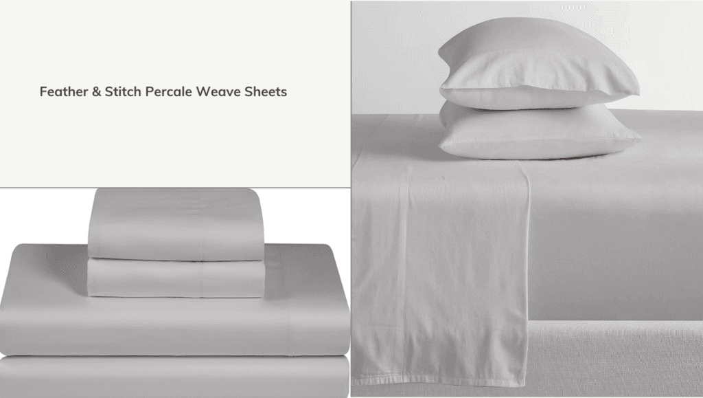 Feather & Stitch Percale Weave Sheets