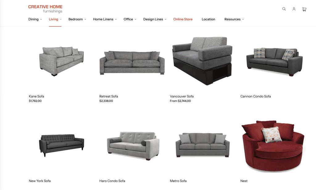 Creative Home Furnishings Selection