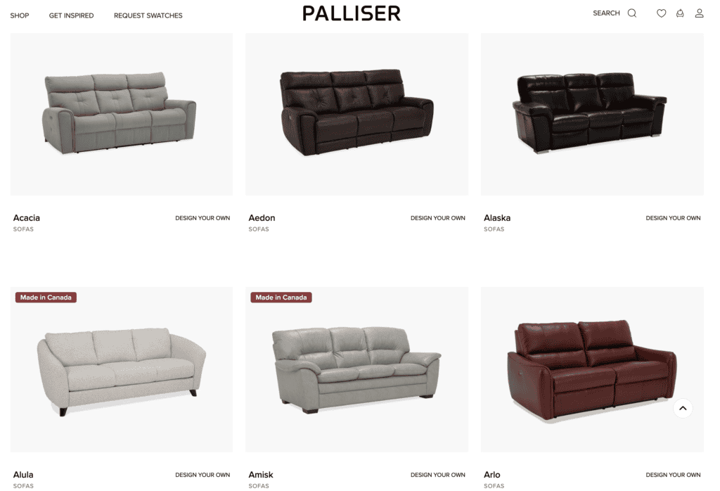 Palliser Furniture Sofa page
