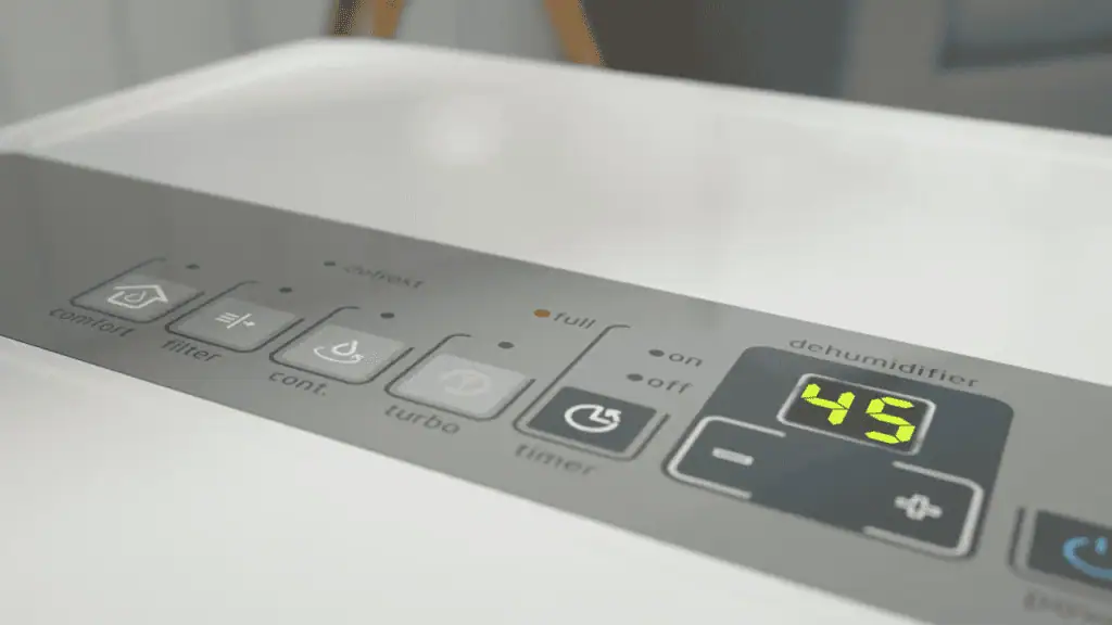 Midea MAD50C1ZWS Control Panel