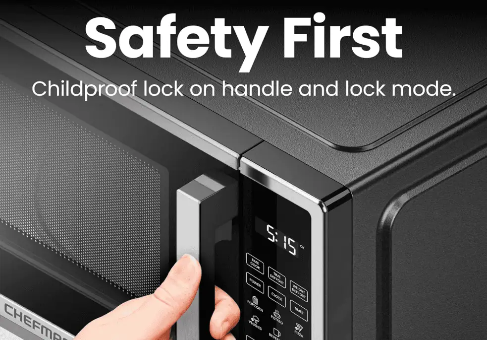 Chefman Countertop Microwave Safety Features
