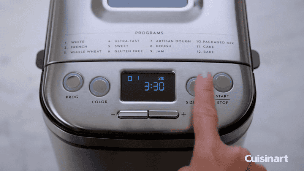 Cuisinart Compact Automatic Bread Maker Settings