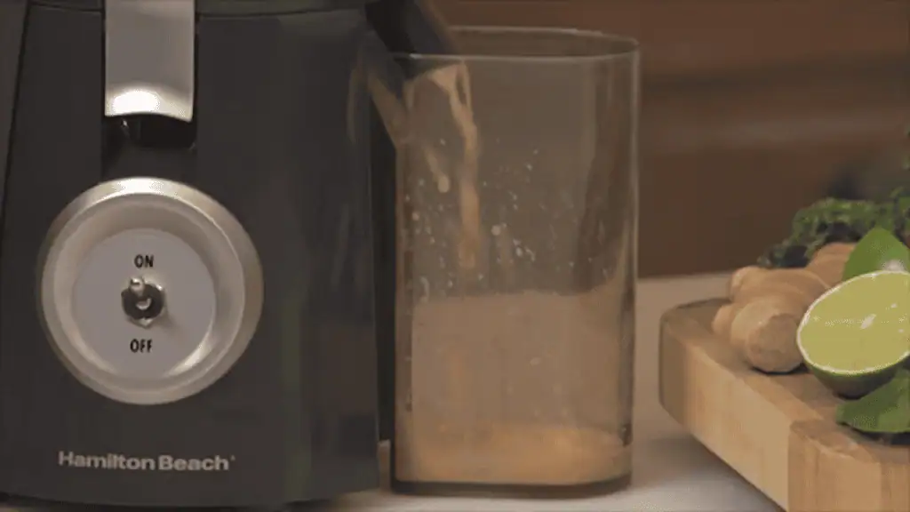 Hamilton Beach Juicer Machine Juicing an Apple