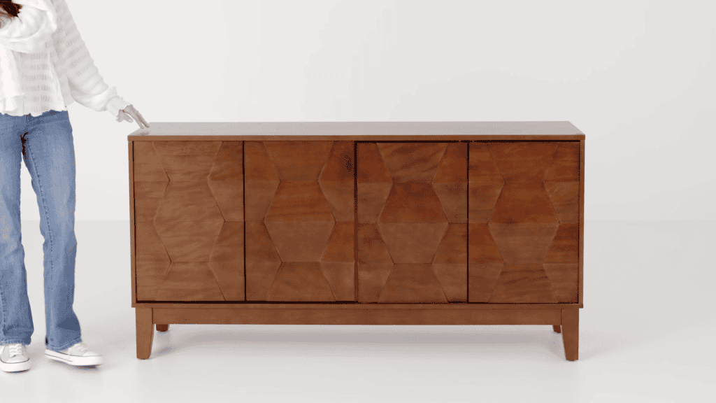 Sara Modern 60 W Sideboard with Solid Wood Legs