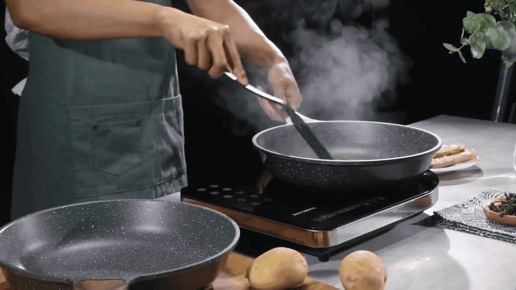 Sensarte Non Stick Frying Pan in Use