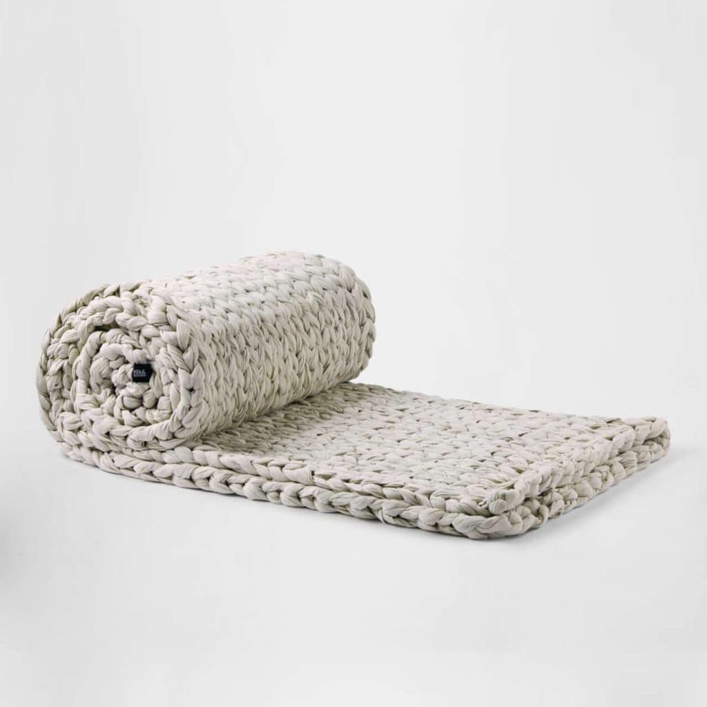 Silk Snow Hand Knitted Weighted Blanket