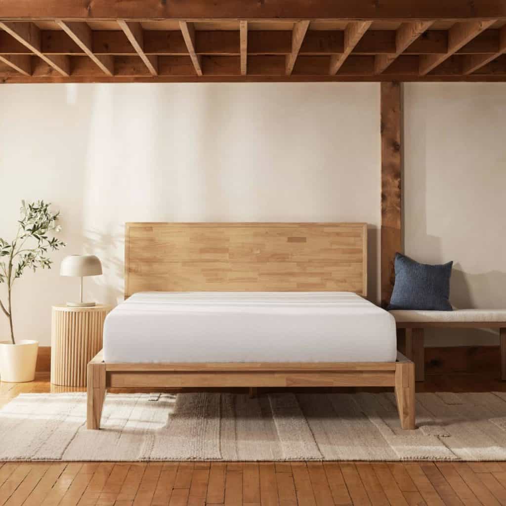 Silk Snow Wooden Bed Frame