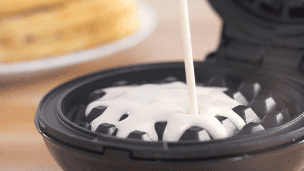 Dash Mini Waffle Maker in Use
