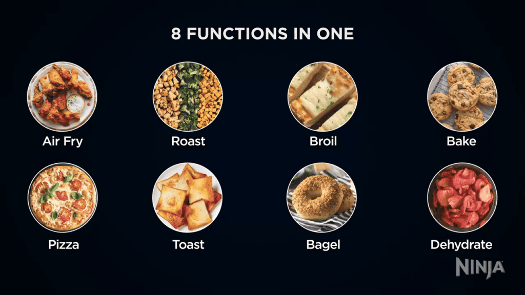 Ninja Flip Toaster Oven and Air Fryer Functions