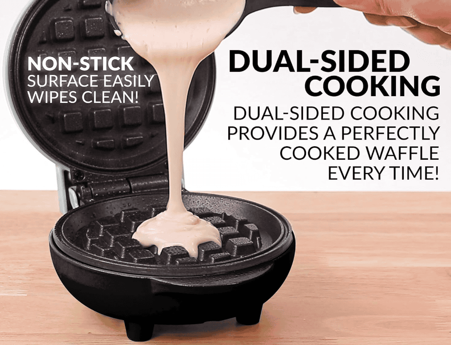 Nostalgia MyMini Personal Waffle Maker Dual Sided