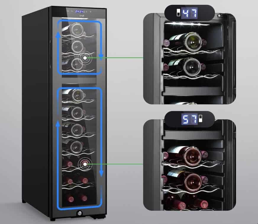 Nutrichef 27 Bottle Wine Fridge