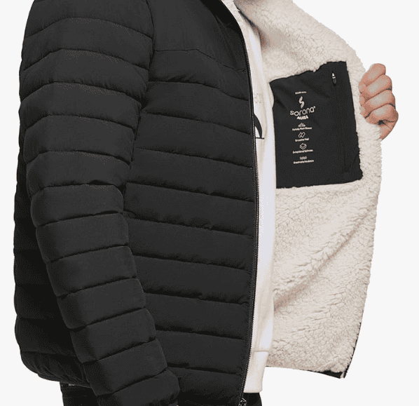 Calvin Klein Men's Midweight Sherpa Lined Puffer Details