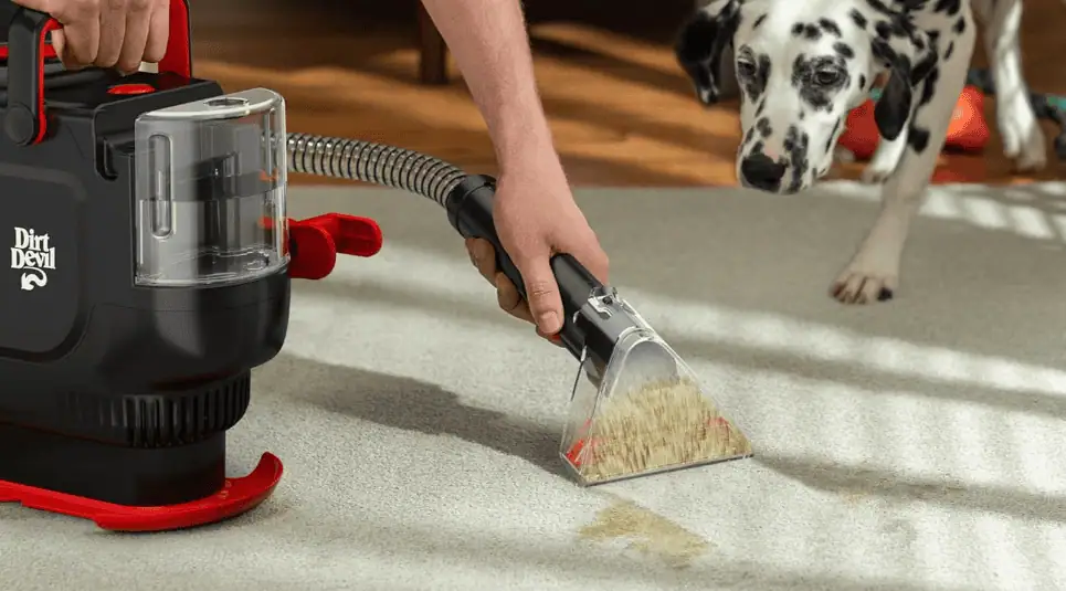 Dirt Devil Portable Carpet and Upholstery Spot Cleaner in Use