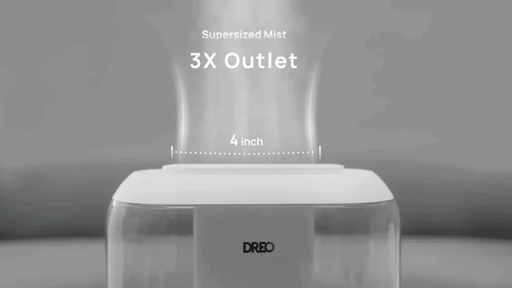 Dreo 4L Bedroom Humidifier Wide Outlet