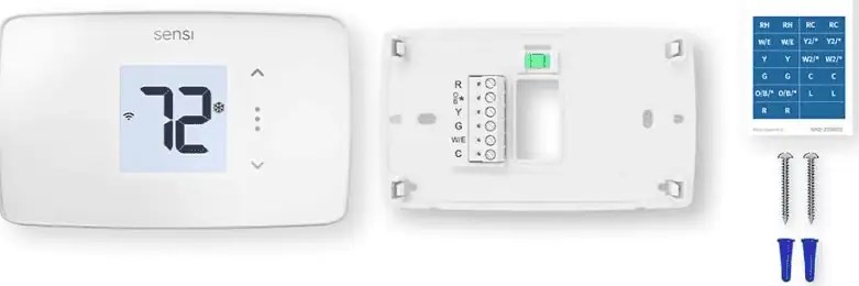 Emerson Sensi Lite Smart Thermostat Included Pieces