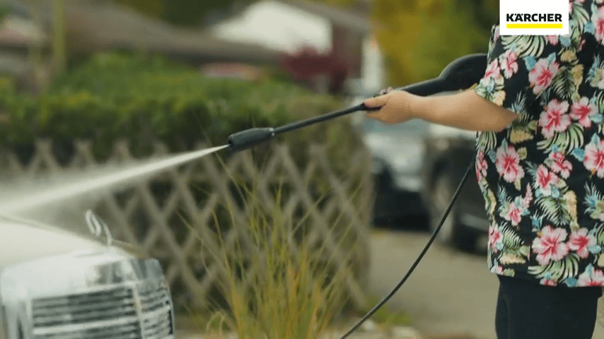 Karcher K2 Power Control Pressure Washer in Use