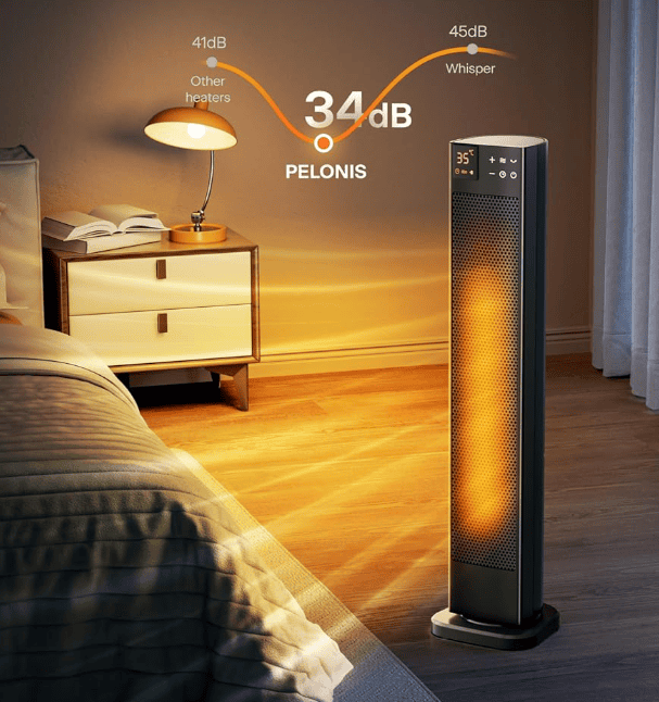 Pelonis 30inch Ceramic Tower Space Heater Operating Noise