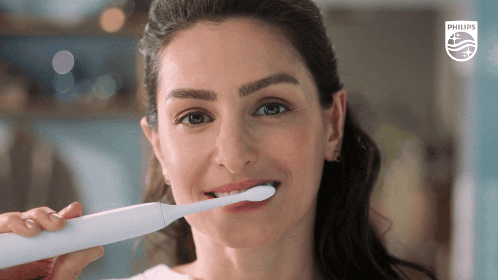 Philips Sonicare 4100 Power Toothbrush in Use