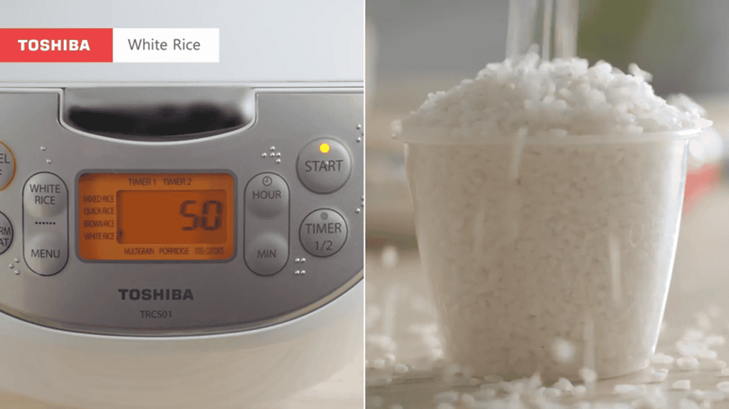 Toshiba Rice Cooker Controls