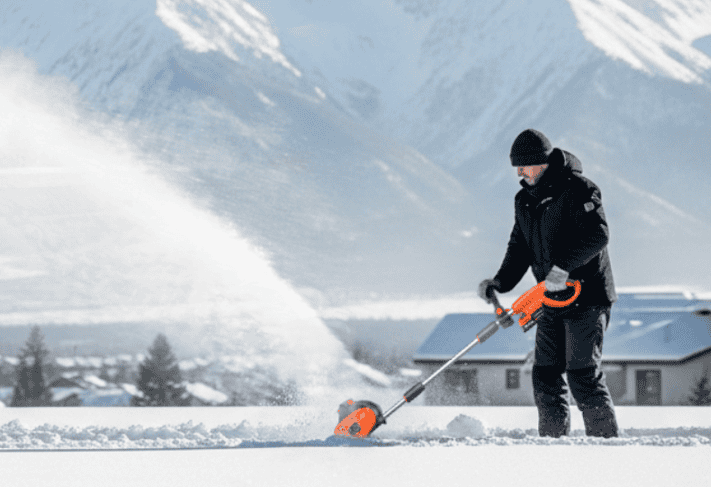 Voltask Cordless Snow Shovel Blowing Distance