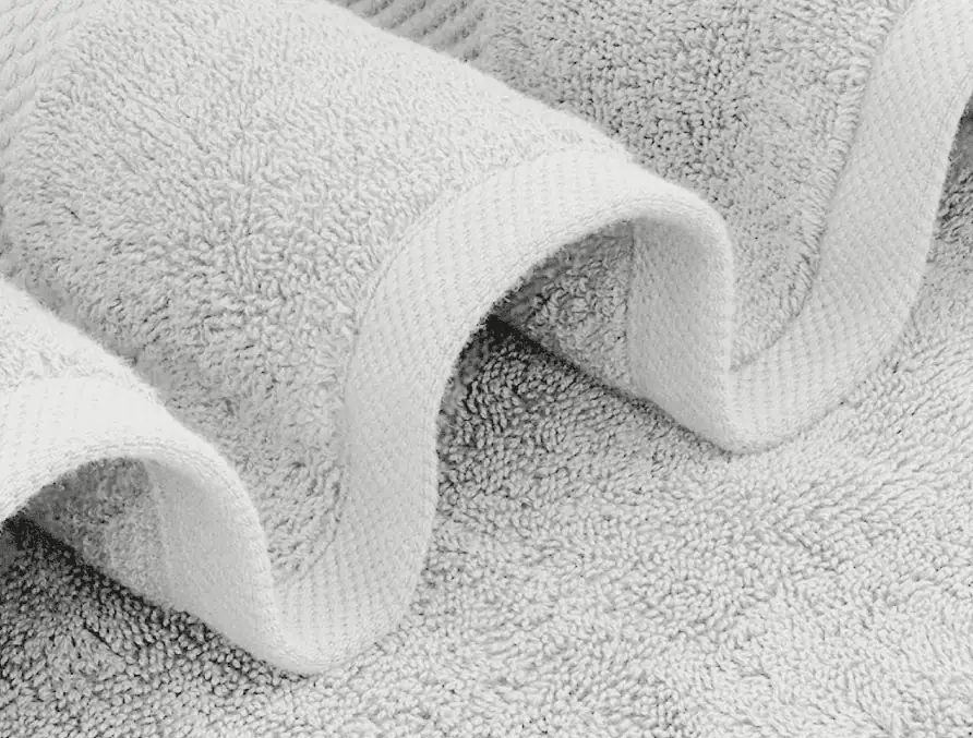 White Classic Luxury Bath Towels Details