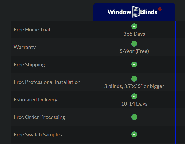 windowblinds.ca policies1