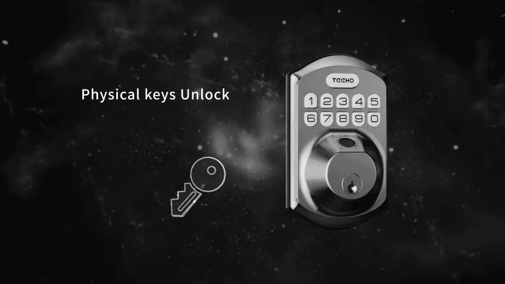 Teeho TE002 Fingerprint Door Lock Physical Key Option