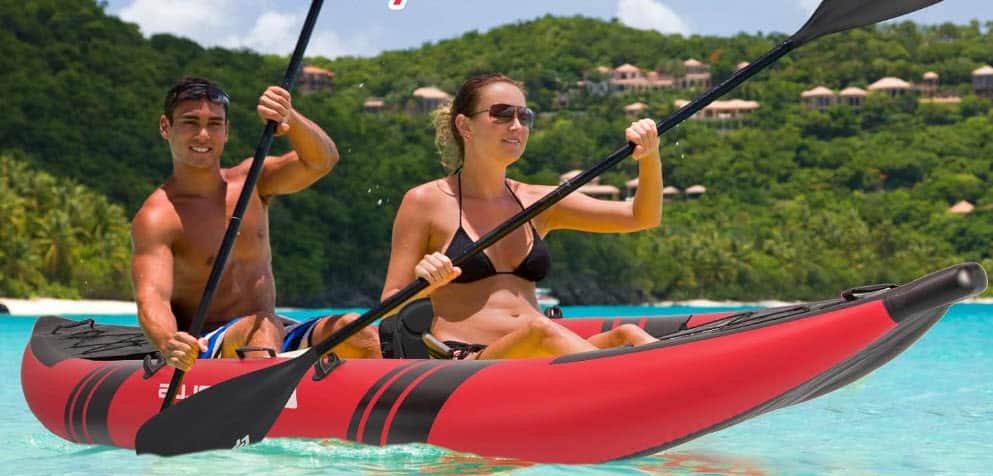 Goplus Inflatable Kayak in Use