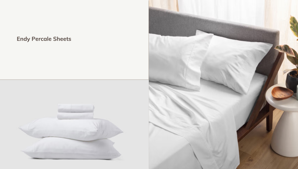 Endy Percale Sheets