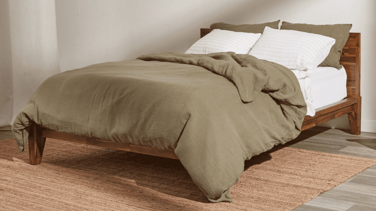 Silk & Snow Wooden Bed Frame